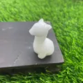 Witte Kristal Alpaka Beeldje Steen Lama Miniatuur Snijwerk Mineraal Exemplaar Decor - Witte Jade