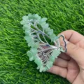 Gruene Kristall Schmetterling Haarklammer Naturstein Haar Accessoires fuer Damen Stil - Grüner Aventurin / Gold
