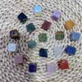 Colorful natural stone dice set, gemstone multi-sided dice for tabletop games and home decor. - Mixed Colors Shipped Randomly