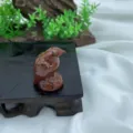 3cm Naturstein Adler Figur, handgeschnitzte Edelstein Vogel Statue fuer Heimdeko Sammler. - Mahagoni-Obsidian