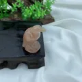 Naturstein Adler Kristall Vogel Schnitzerei Edelstein Figur Miniatur Tisch Dekoration - Erdbeerquarz