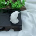 Kleine Naturstein geschnitzte Adler Figur Kristall Vogel Skulptur Tischdekoration 3cm - Weißer Jadeit
