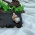3cm natural stone carved cat figurine, crystal gemstone cute pet stretching cat desktop decor. - Red Grid Jasper / 3cm