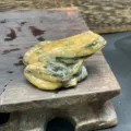 Figurine de grenouille en pierre naturelle, sculpture d'animal mignonne de 4cm. - Jaspe Léopard