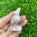 Hand carved natural crystal raven bird gemstone figurine sculpture for home decor and healing - Red Network Stone