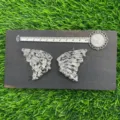 Natural stone crystal butterfly wings carved specimen detail view gemstone craft decor display piece - Roadside Stone