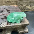 Charmante figurine de grenouille en cristal vert de 4cm, sculpture d'animal mignonne deco. - Aventurine Verte