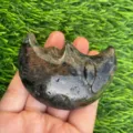 7cm cristallo luna viso pietra preziosa mezzaluna intaglio naturale guarigione SKU - Rosso Luccicante