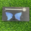 Blue opalite butterfly wings crystal gemstone craft components set for DIY jewelry making 10cm - White Opal