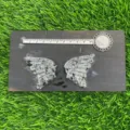 Natural gemstone crystal wing set 10cm, 5cm single wing DIY jewelry making craft component. - Flame Stone