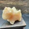 Crystal monster gemstone carving, 5cm natural stone cute animal figurine for decor. - Orange Aventurine Style