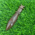 Daga scolpita in pietra naturale coltello di cristallo 12cm bacchetta di guarigione - Sesamo Rosso