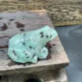 Sculpture de grenouille en cristal vert faite à la main, jolie petite figurine animale déco - Kiwi