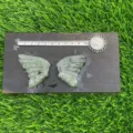 Natural gemstone butterfly fairy wings set, 10cm carved crystal wing for jewelry craft DIY. - Labradorite