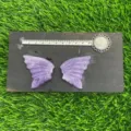 Natural semi-precious stone crystal butterfly wings set 10cm pair for DIY jewelry craft - Phosphosiderite