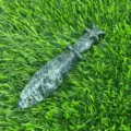 Pugnale di simulazione scolpito in pietra semi-preziosa verde naturale coltello di cristallo - Diaspro a Punti Verdi