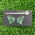 Natural semi-precious stone crystal fairy wings set 10cm green butterfly wing pendants crafting - Green Strawberry Quartz