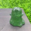 Green crystal ghost figurine for Halloween home decor, cute healing crystal stone collection. - Green Strawberry Quartz