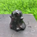 Natural stone cute ghost crystal carving for Halloween decoration, 3cm mini gemstone ghost. - Garnet