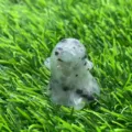 Natural gemstone carved crystal ghost figurine for Halloween decoration, mini healing stone. - Kiwi