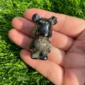 Scultura di statuetta di orso in pietra preziosa naturale, statua di animale di cristallo carina. - Flash Blu