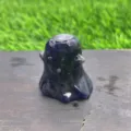 3cm natural stone small ghost crystal carving variant, cute semi-precious Halloween decor - Blue Sodalite
