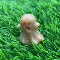 3cm natural stone crystal ghost figurine crystal carving halloween decoration gemstone spooky gift - Orange Aventurine