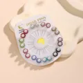 Grensoverschrijdende hijab spelden set met parel en strass bloem design voor sjaals. - Multi-color Set