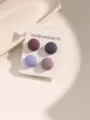 Kleurrijke hijab magneten set van vier ronde magnetische spelden voor dames mode - Set van 4 Paar / Paarse tinten