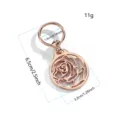 Alloy hollow rose scarf buckle elegant ring fashion clothing accessory daily wear gift - Rose Flower Rose Gold