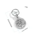 Silver alloy hollow rose scarf buckle, elegant shawl clip accessory for daily wear. - Rose Flower Silver