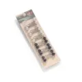 12pcs pearl hijab pins set, black and white double head metal scarf fixing clips. - Black and White