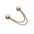 Gold magnetic chain clip for clothing adjustment, decorative metal collar pin and shoe accessory. - Gold