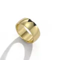 Anillo minimalista de acero de titanio liso y hebilla de bufanda, accesorio de moda. - Dorado