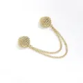Gouden geweven magnetische knoop kraagketting, vintage metalen broche accessoire voor kleding - Gevlochten Textuur Goud