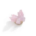 Pink butterfly button covers decorative apparel accessories sparkling crystal style option. - 7#