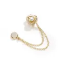 Camellia magnetic brooch waist tighter pin women clothing anti-exposure decorative buckle accessory - Pearl and Zirconia White