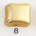 Gold square magnetic button clasp for hijab accessories or clothing hardware fastener. - 8#