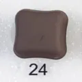 Square magnetic hijab clasp, dark brown snap button accessory for Middle Eastern headwear. - 24#