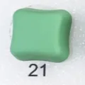 Square magnetic hijab pin in green, stylish and secure fastening accessory for everyday wear. - 21#