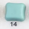 Square magnetic hijab buckle in mint green, stylish clothing accessory for women, 1 pc - 14#