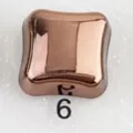 Square magnetic clasp in rose gold finish, ideal for hijabs and garment accessories. - 6#