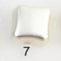 Square magnetic clasp variant 7, silver metal design for headscarf accessories and bags. - 7#