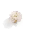 White flower button cover shirt accessory elegant gold bead center apparel charm chic decor - 15#