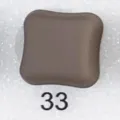 Square magnetic buckle accessory in color 33, matte brown grey finish for headscarf item. - 33#