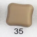 Square hijab magnet clasp in brown color number 35, ideal for Muslim headscarf accessories. - 35#
