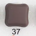 Square magnetic hijab snap button in dark brown color variant 37, secure clothing accessory. - 37#