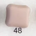 Square magnetic snap button variant in nude color, perfect for hijab scarf accessories. - Code 48