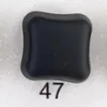 Black square magnetic hijab pin button, stylish Muslim headscarf accessory daily wear. - Code 47