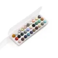 Handige set van hijab magnetische spelden in doos, kleurrijke ronde sterke magneetknopen. - Rond / 30 Stuks/Verpakking / Willekeurig Gemengde Kleuren